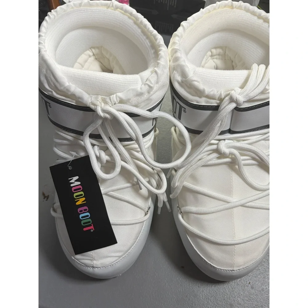 Moon Boot Icon Nylon Snow Boots White NWT EU 40/42 UK 7 US Mens 8/8.5